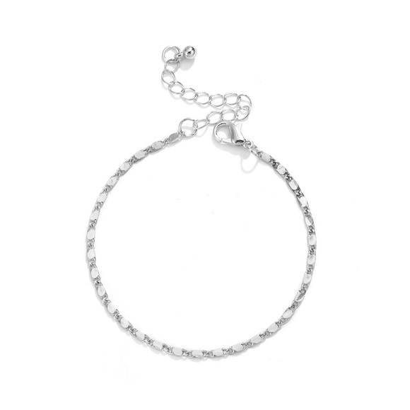 Silver Chunky Bracelet Set with Rhinestones - Picture 11 of 11